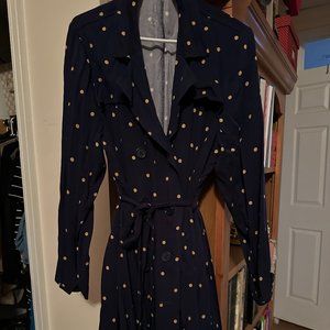 Light Weight Polka Dot Swing Coat